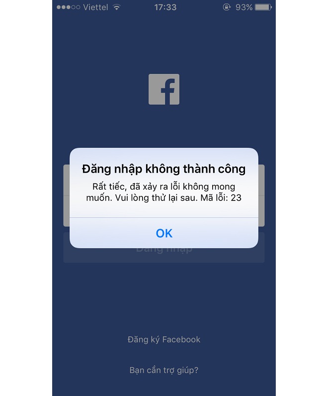 khong vao đuoc Facebook tren dien thoai Oppo