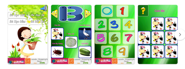 app Bé học chữ và số